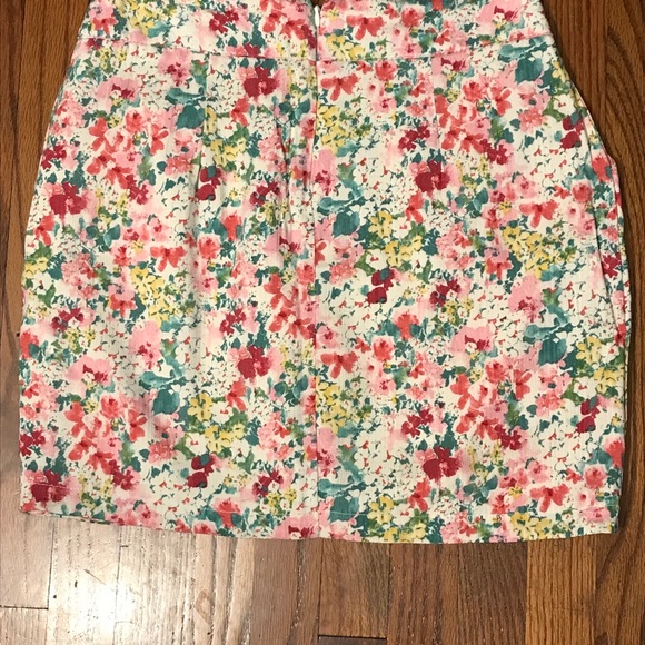 Forever 21 floral cotton flare skirt M - Picture 3 of 12